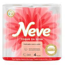 Papel higiênico Neve  toque de seda 4 rolos